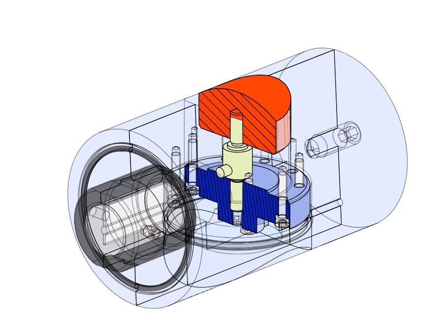 Schematic of the apparatus measuring pressure towards the conductor